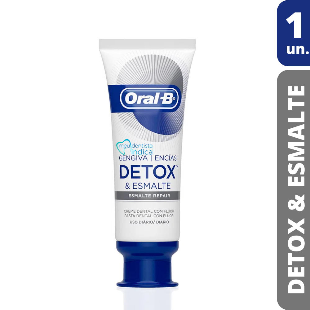 Creme Dental Detox &amp; Esmalte | Oral-B | 102g | Esmalte Repair