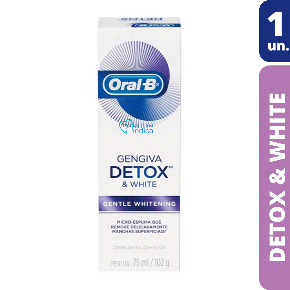 Creme Dental Detox &amp; White | Oral-B | 102g | Gentle Whitening