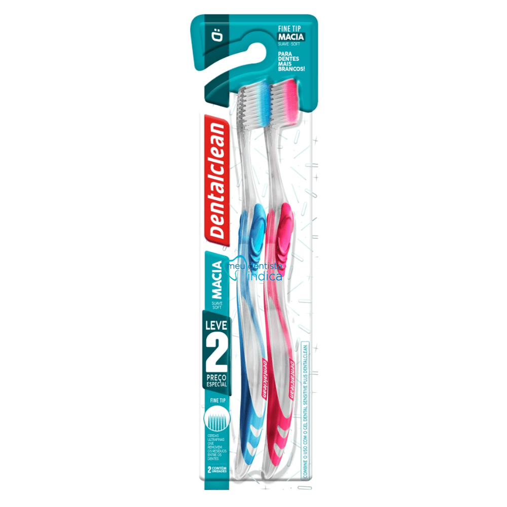 Escova Dental C/ cerdas afiladas | 2 escovas | DentalClean