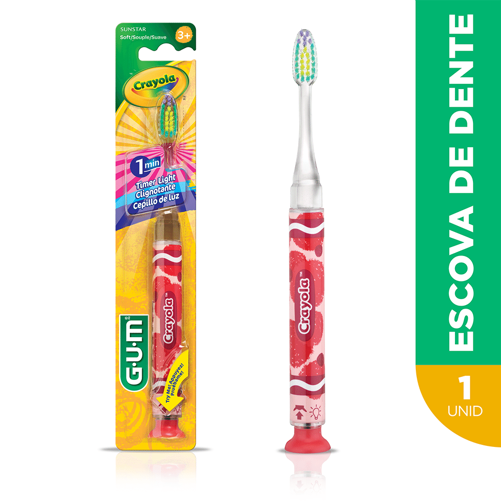 Escova Dental Infantil Com Led | Crayola GUM | 1 unidade