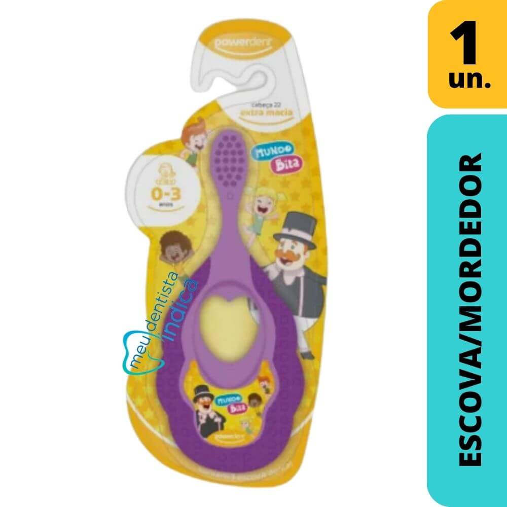 ESCOVA/MORDEDOR Dental Infantil Mundo Bita | 0 A 3 ANOS | PowerDent