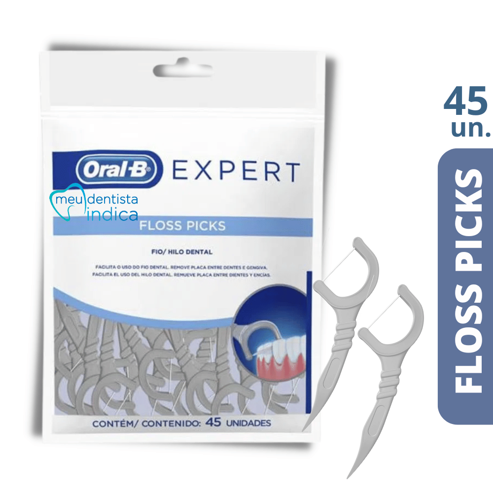 Fio Dental com Cabo| Floss Picks Expert Oral-B | 45 unidades
