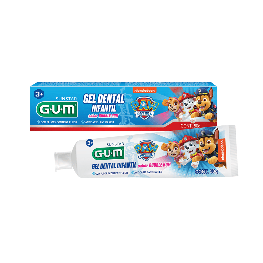 Gel Dental Infantil Patrulha Canina | 50 grs |GUM® | 1.100ppm Flúor