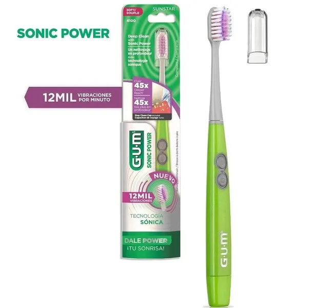 Escova Dental Sonic Deep Clean | GUM® | Vibração Sônica | 1 Escova