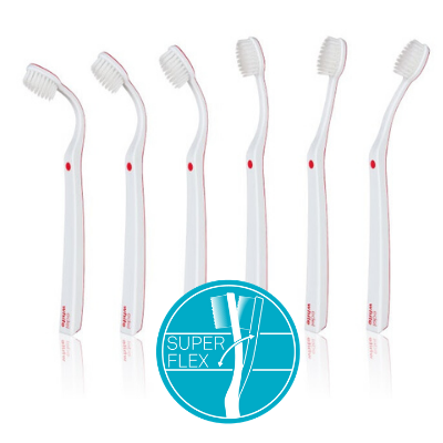 Escova Dental Flosserbrush | Edel White | Soft | 6 unidades