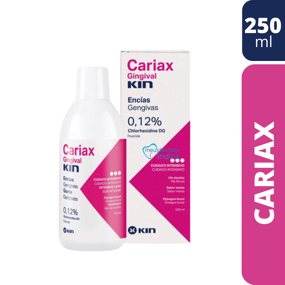KIT Cariax Gingival | Creme Dental 90g + Enxaguatório 250 ml | KIN