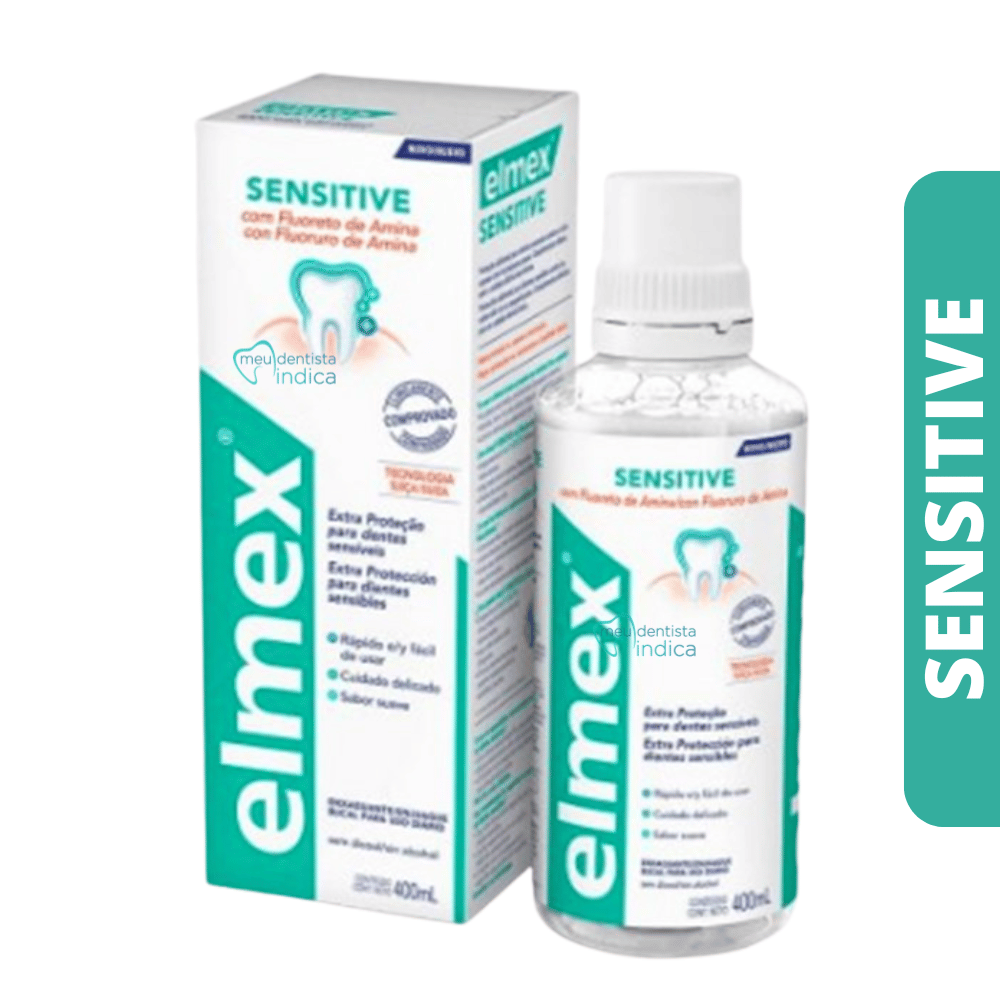 Kit Elmex Sensitive | Enxaguatório + Creme dental + Escova