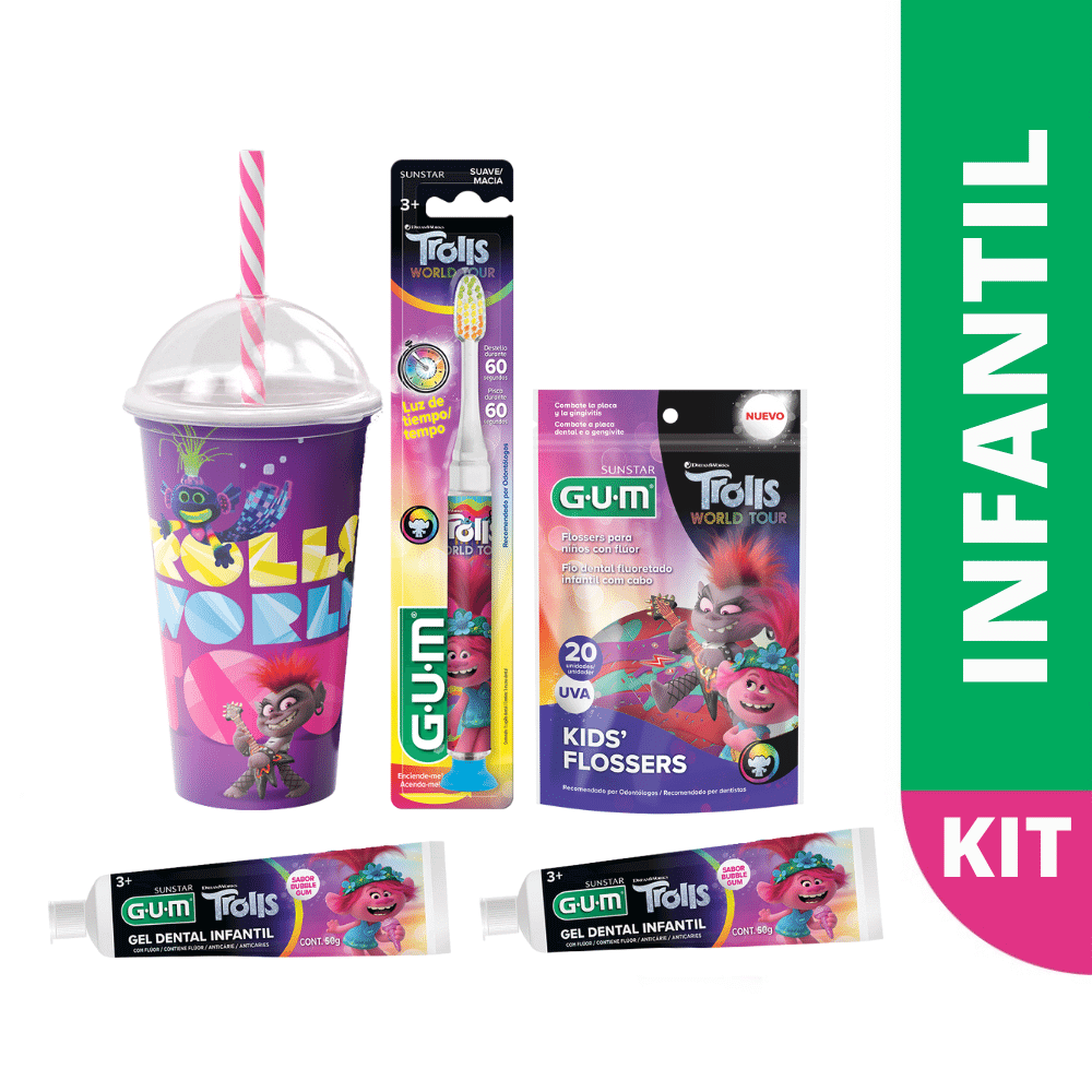 Kit Higiene Oral Infantil Trolls GUM® | Edição Limitada
