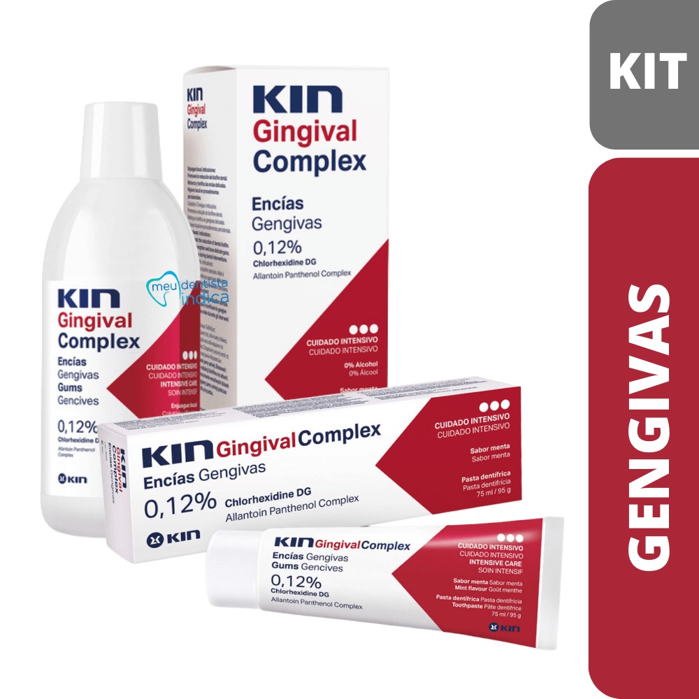 Kit KIN Gingival Complex| Creme Dental 95g + Enxaguatório 250 ml | KIN