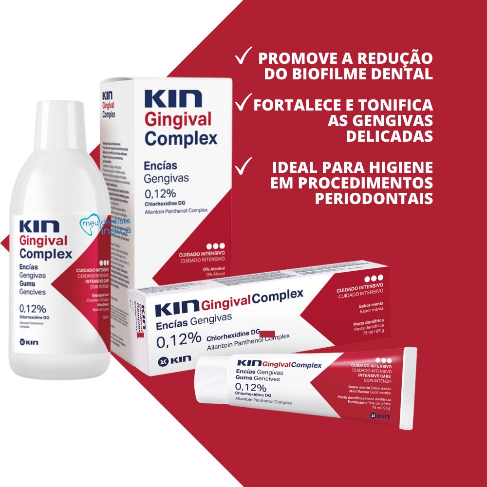 Kit KIN Gingival Complex| Creme Dental 95g + Enxaguatório 250 ml | KIN