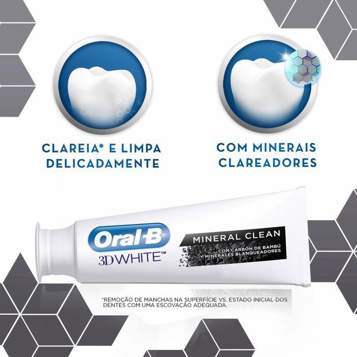ORAL B - Creme Dental 3D White Mineral Clean 102grs