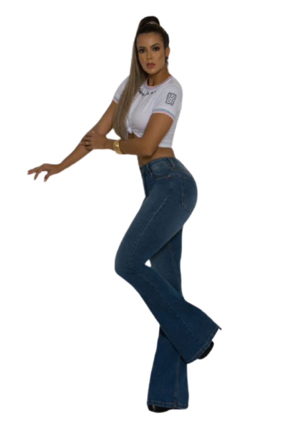 Calça Jeans Feminina TXC Brand Flare Mid