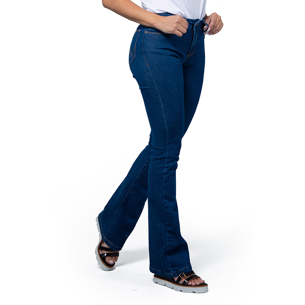 Calça Jeans Feminina Wrangler Sally Flare Stone WF2015