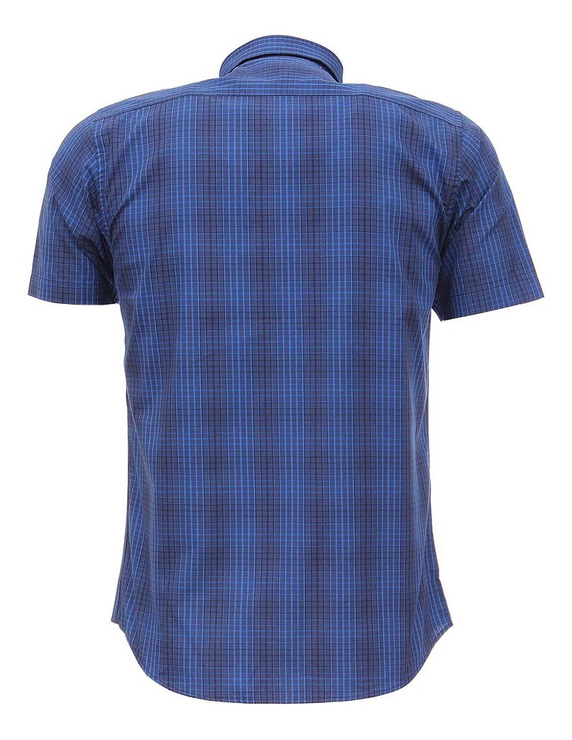 Camisa Masculina Austin Azul/Preta 1002
