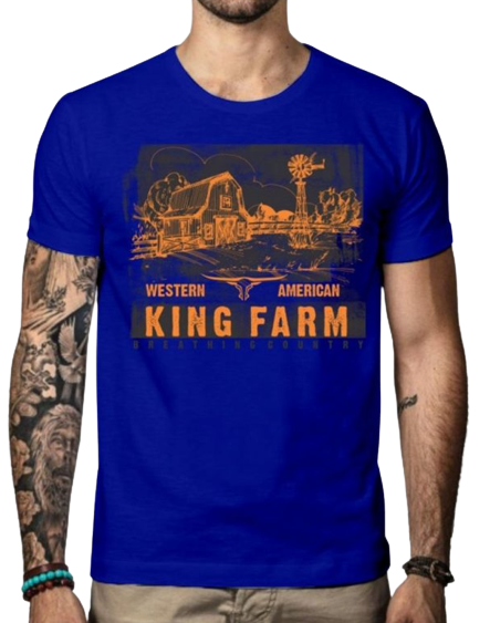 Camiseta Masculina King Farm Azul GCM591