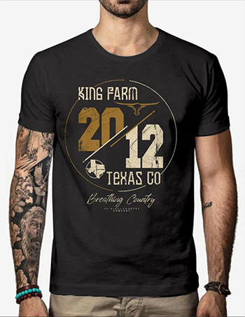 Camiseta Masculina KIng Farm Preta GCM551