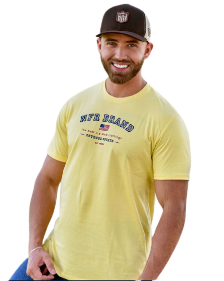 Camiseta Masculina NFR The Brand Amarela CMS122