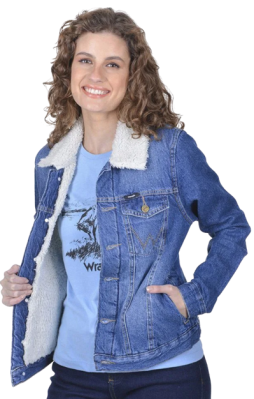 Jaqueta Jeans Feminina Wrangler Forrada WF7022