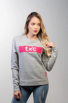 Moletom Feminino TXC Brand Mescla 9069