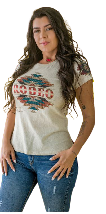 T-shirt Feminina Miss Country Rodeo Étnico