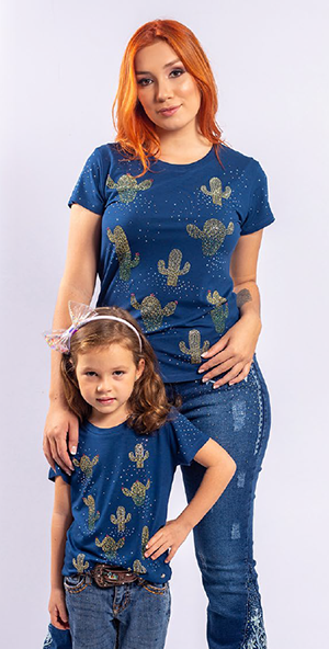 T-Shirt Infantil Miss Country Cactus