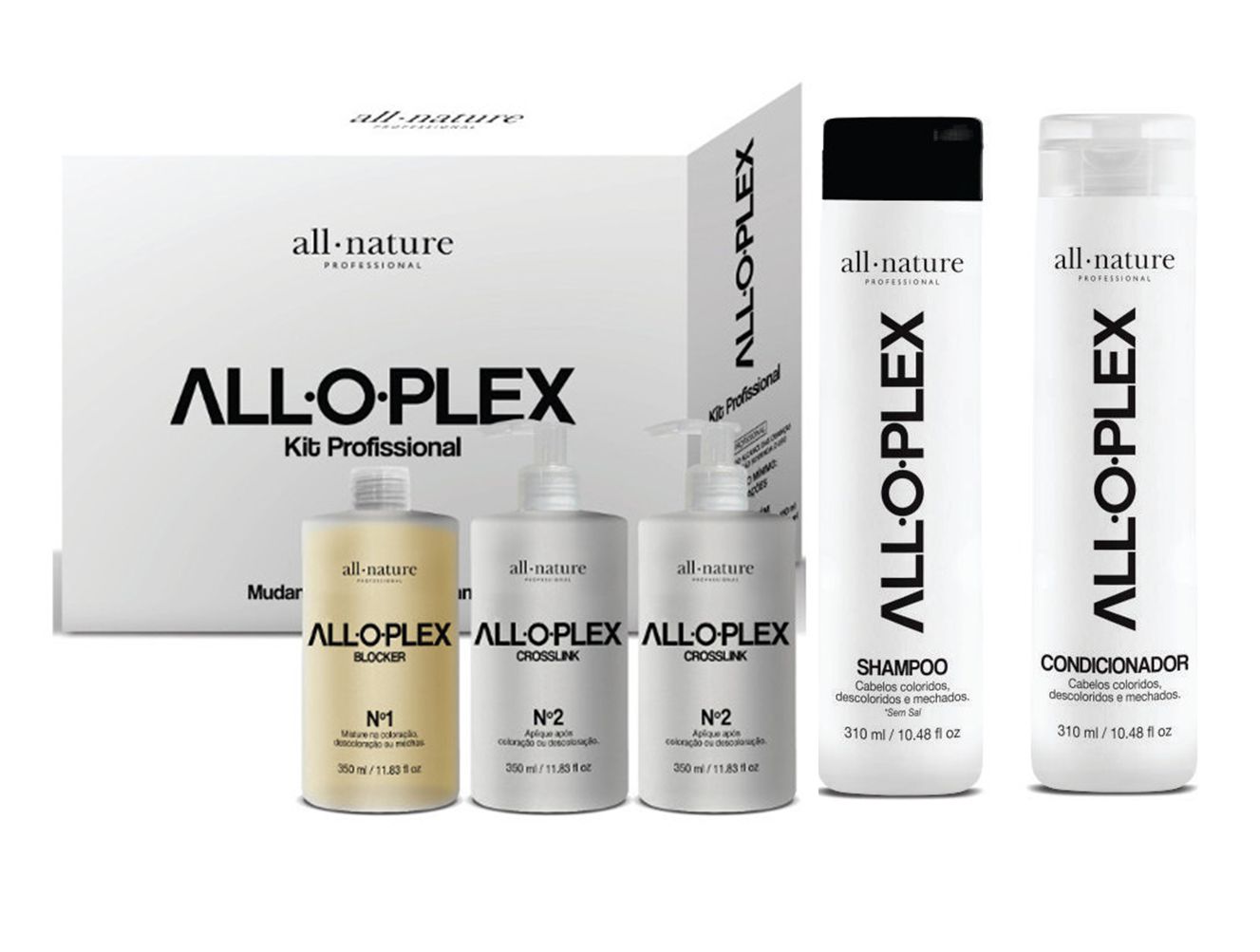 Alloplex Blocker  Bloqueador de Danos Nas Descolorações Mechas e Colorações + Shampoo e Condicionador Alloplex - All Nature