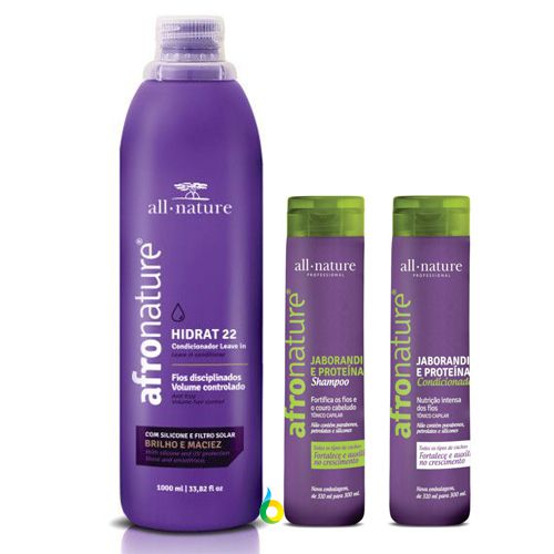 Kit All Nature Hidrat 22 + Shampoo Jaborandi e Condicionador