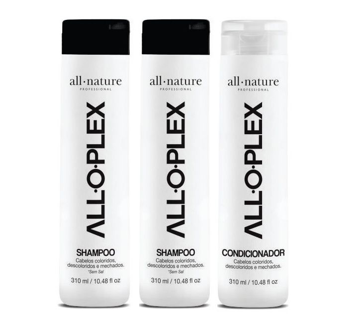Shampoo e Condicionador Alloplex Para Cabelos Descoloridos Com Mechas, Loiros e Tintos 3 Unids A escolher