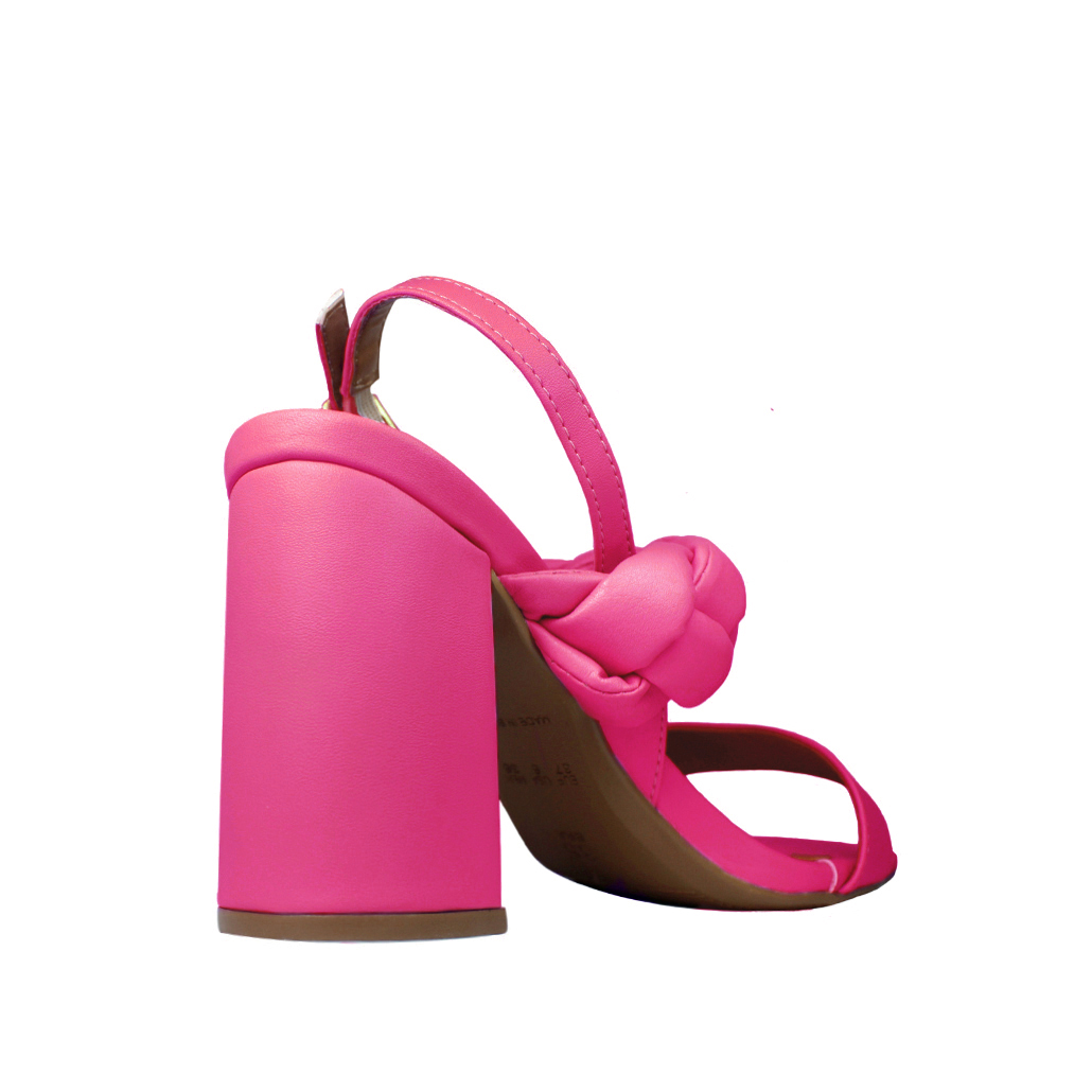 Sandália Salto Alto Grosso Luiza Sobreira Trançada Pink Mod. 2114
