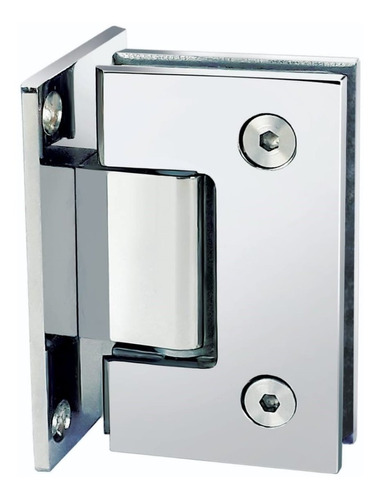 Dobradiça inox GV48 90º 1012 para porta de vidro e box - vidro/alvenaria