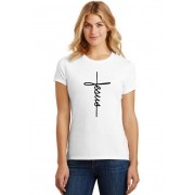 Camiseta Feminina Jesus T-Shirt Cristã Baby Look Religiosa ES_169