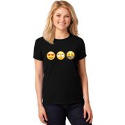 Camiseta Feminina T-Shirt Emojis Baby Look Emoticons ER_146
