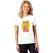 Camiseta Feminina T-Shirt Make Cupcakes Not War Baby Look ES_121