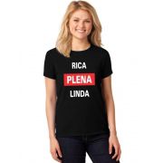 Camiseta Feminina T-Shirt Rica Plena Linda ER_097