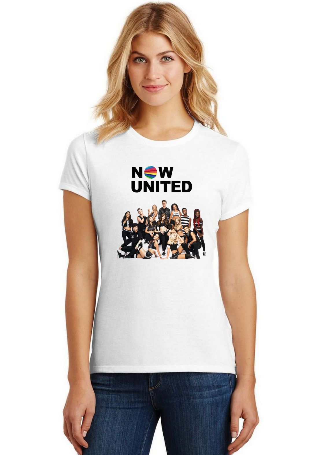 Camiseta Feminina T-Shirt Banda Now United Integrantes ES_212