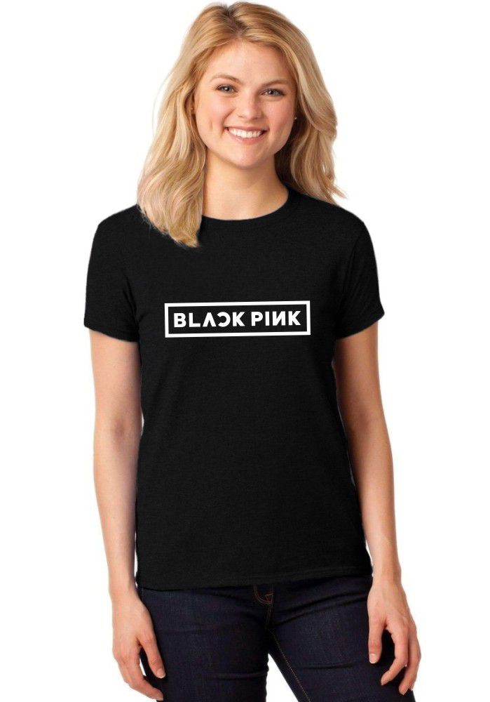 Camiseta Feminina T-Shirt Kpop Black Pink Baby Look ER_044