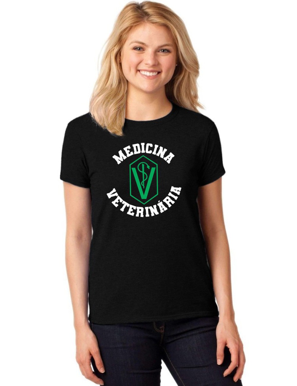 Camiseta Feminina T-Shirt Universitária Faculdade Medicina Veterinária