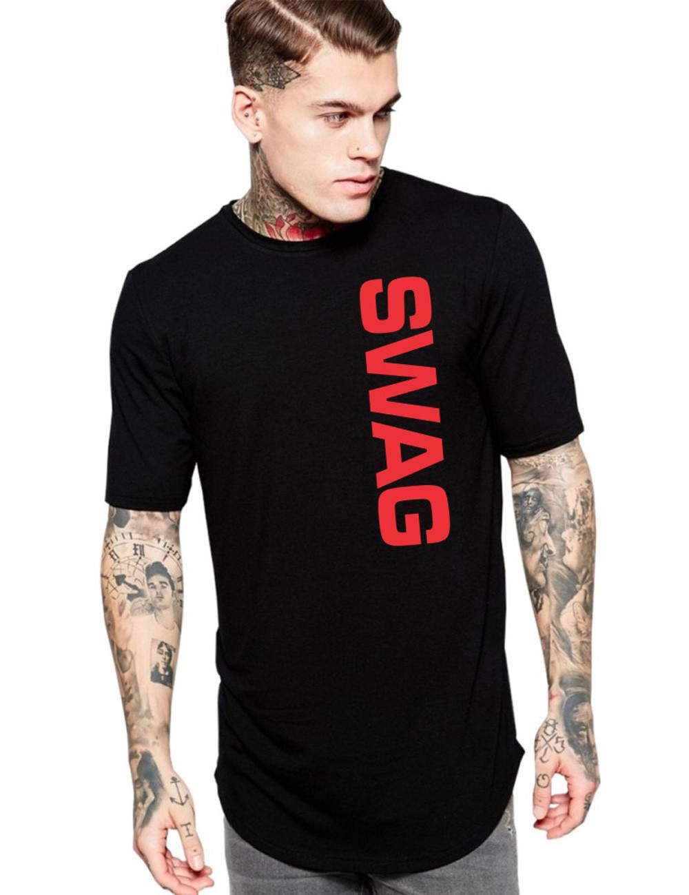 Camiseta Masculina Oversized Long Line Estilosa Swag ER_150