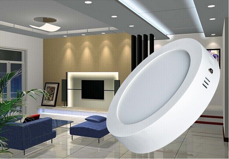 Luminária Plafon LED 12w Sobrepor Branco Frio Redonda - Luxtek
