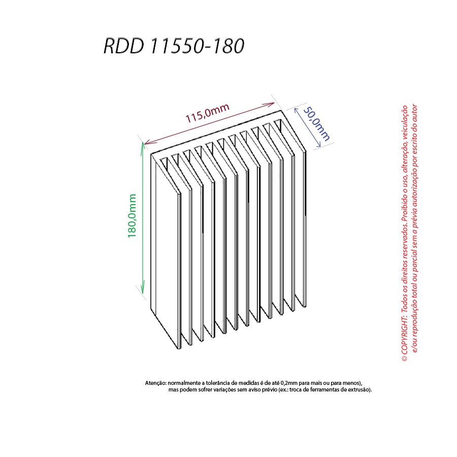 Dissipador de calor RDD 11550-180