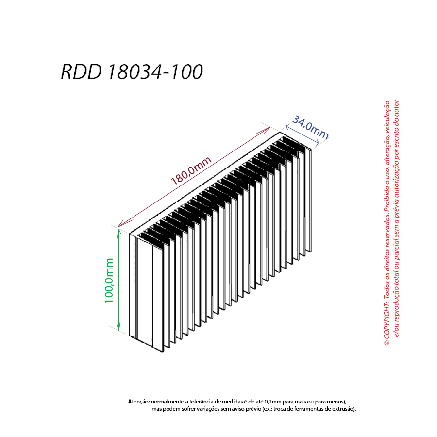 Dissipador de calor RDD 18034-100