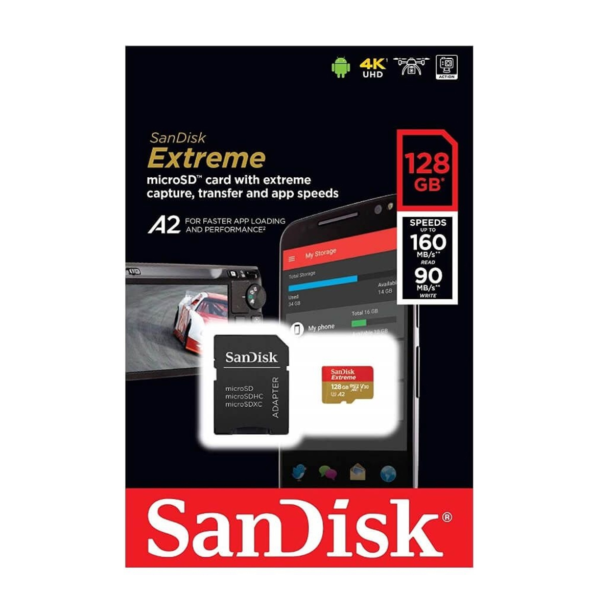 Cartão de Memória MicroSD - Sandisk Extreme 128GB U3