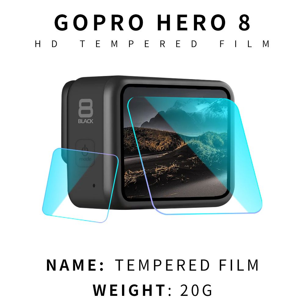 Kit Proteção - Caixa Estanque - Capa Silicone - Película Vidro - GoPro Hero8 - Shoot