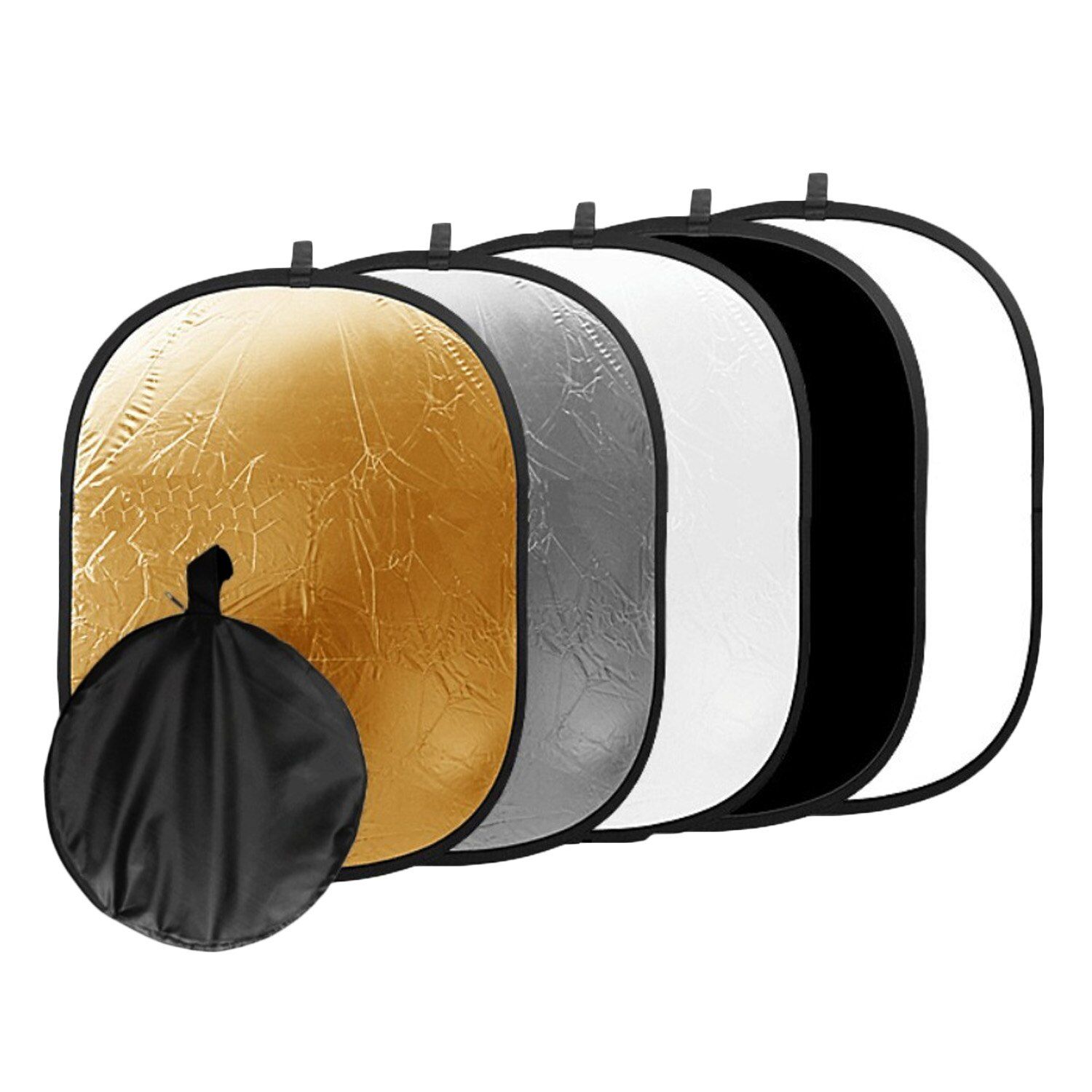 Rebatedor Oval - 5 em 1 - 120 x 90cm - Refletor Fotográfico Difusor DSLR