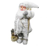 Papai Noel de Luxo Boneco Branco Natalino Natal Decoracao Neve 65cm