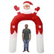Papai Noel Natal em Arco Inflavel Natalino 3 metros e 15 cm Decoracao