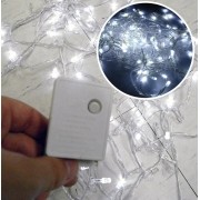 Pisca pisca De Natal 100 LEDs Branco 8 Funções Enfeite 9 Metros Diamantes (JA80502)