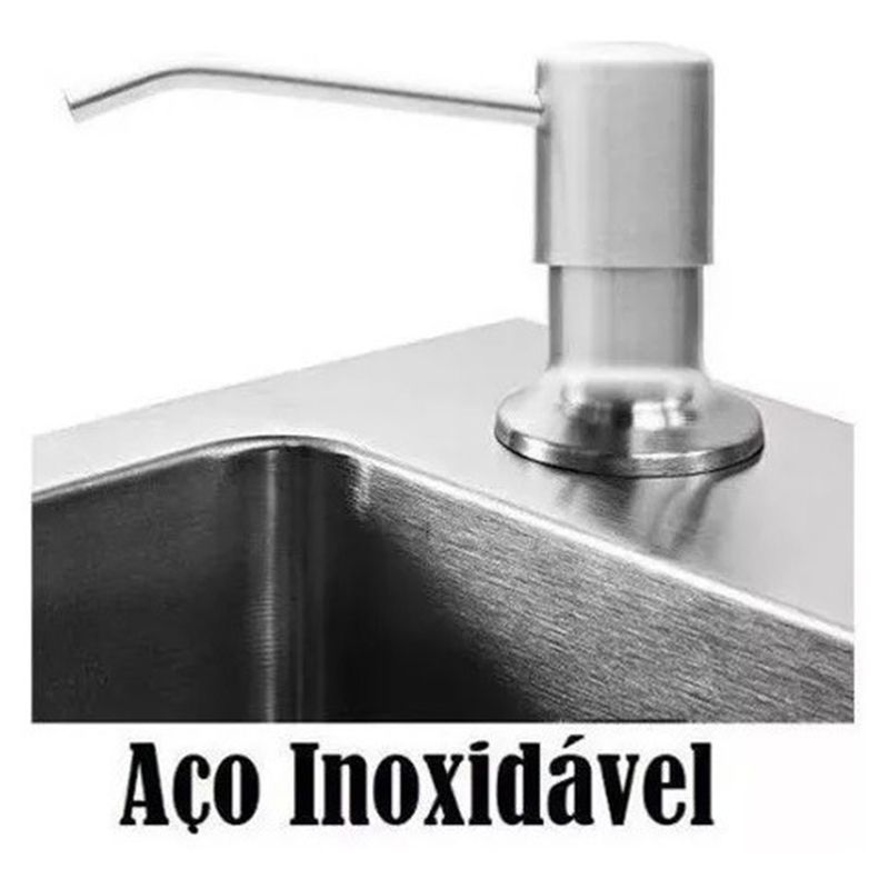 Dispenser Embutir Pia Detergente Sabonete Liquido Dosador sabão escovado cozinha banheiro