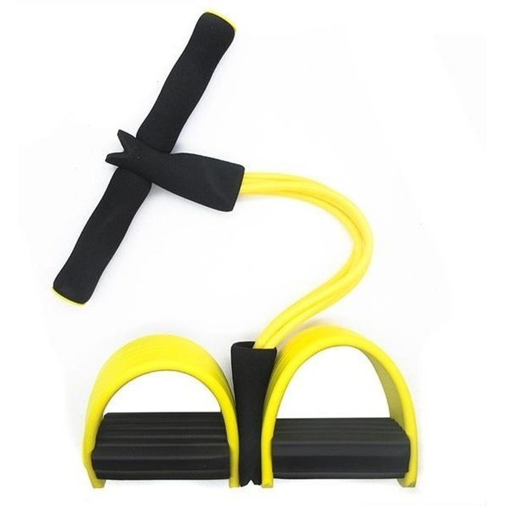Elastico Extensor 4 tubos Academia Casa Tonificação Pilates Fit Puxe Corda Intensidade exercicio abdominal