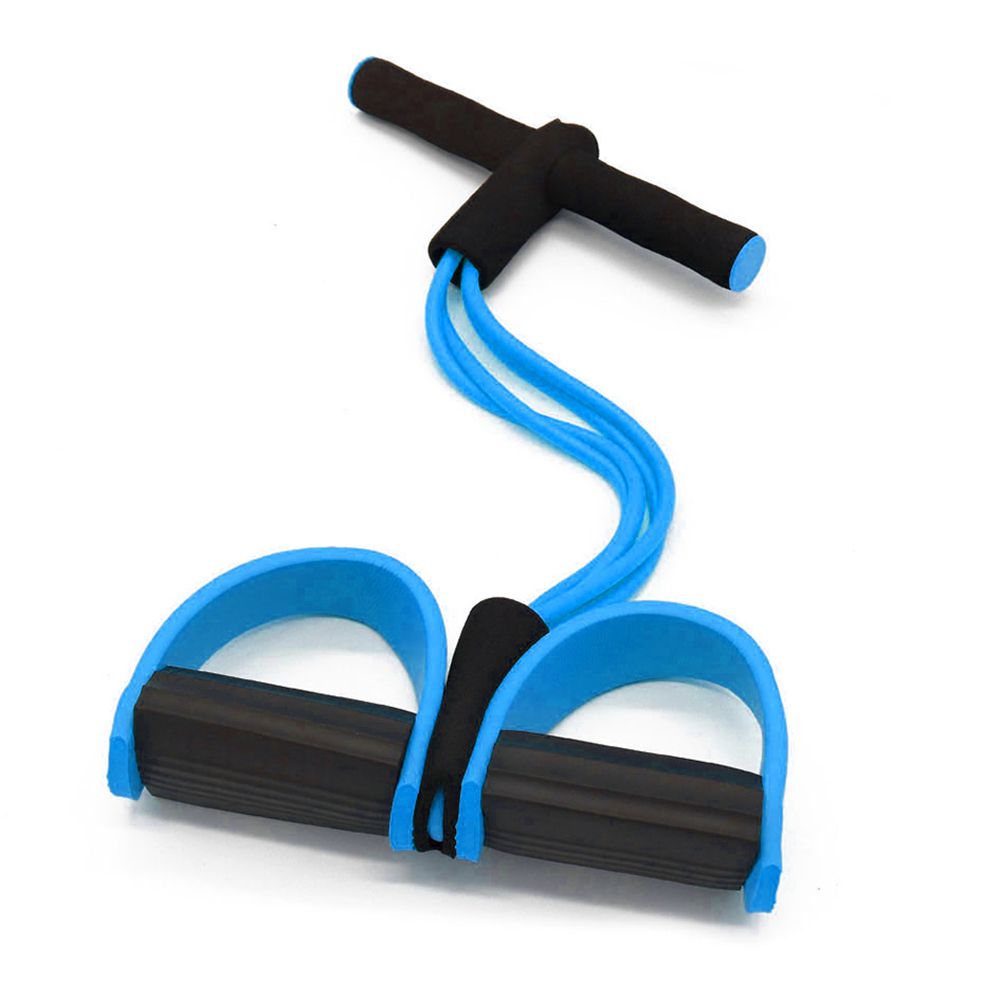 Extensor Elastico Para Exercicio Fisico Ginastica  Academia resistência 4 tubos azul